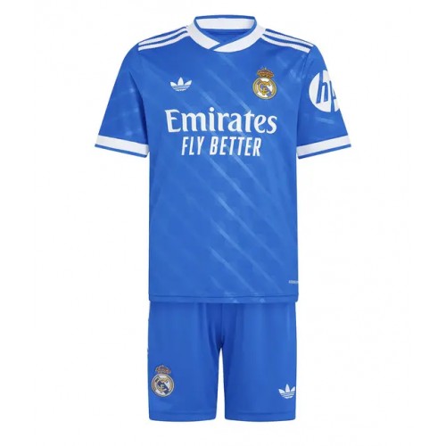 Stroje piłkarskie Real Madrid Koszulka Trzeciej dla dzieci 2025-26 Krótki Rękaw (+ szorty)